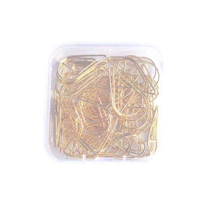 50 Pcs Decorative Paper Clips Teardrop Paper Clip Bookmarks Metal Paperclips Creative Planner Clips for Office