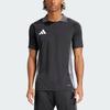 Adidas Tiro 24 Competition Trainings-Trikot Colorblock-Logo Kurzarm-Fußballshirt Herren-Tops Schwarz IL8260