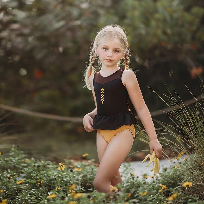 2026 Girls' Disney Princess One-Piece Swimsuit: Cinderella, Snow White & Rapunzel Design