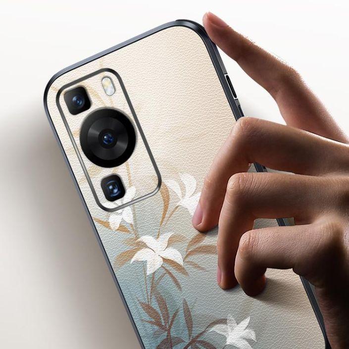 Applicable to Huawei P90 mobile phone case, new lens all-inclusive pura80Pro leather creative women's P70 protective case