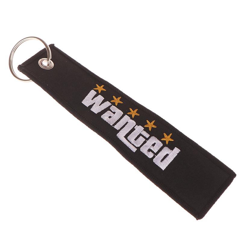 

1 шт. модный брелок с двухсторонней вышивкой, брелок для ключей, мотоциклов, автомобилей, аксессуары для ключей A