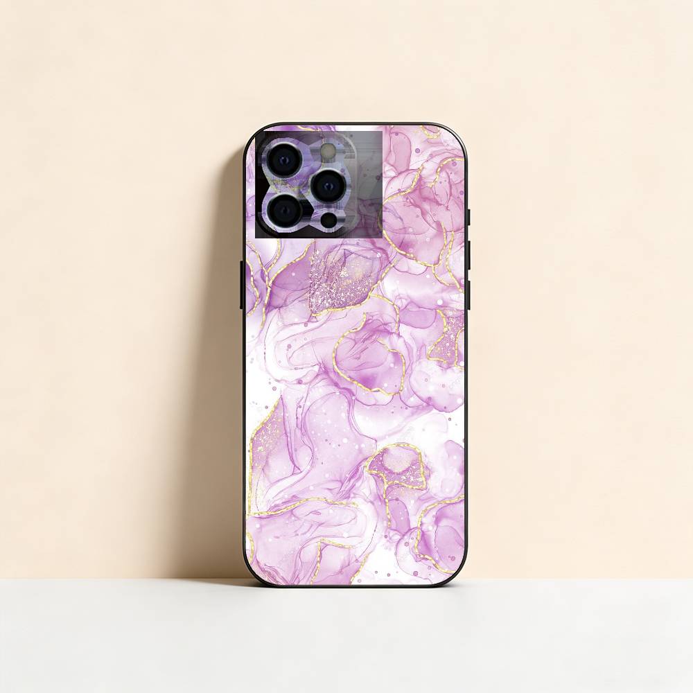 Marble Pattern Phone Case For iPhone 17, 16,15,14,13,12,11 Plus,Pro Max, Others Soft Black Cover