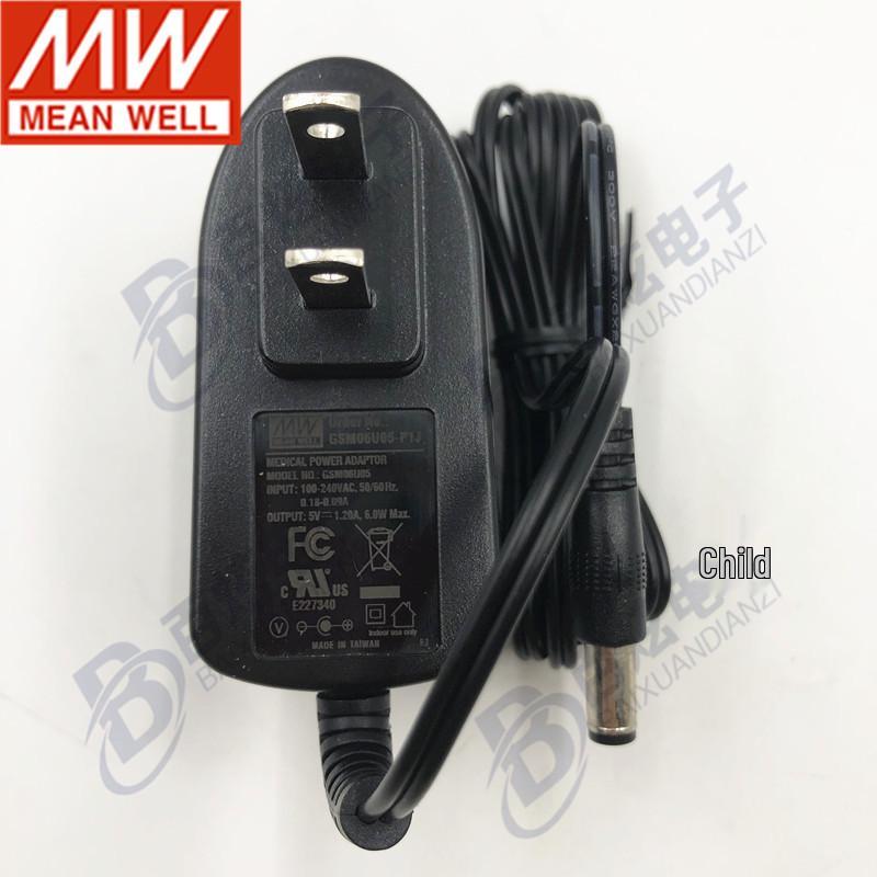 Mean Well 6W 24V 0.25A Medical Power Adapter with US Plug GSM06U24-P1J Mean Well