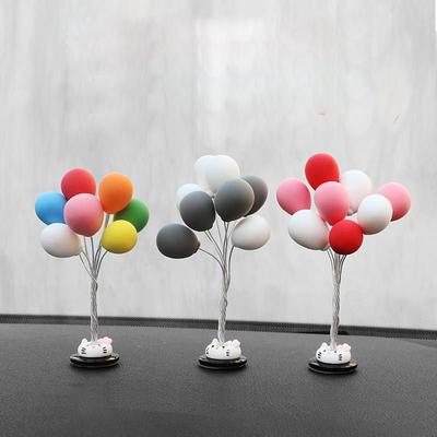 Small Balloon Design Clay Car Decoration Colorful Cartoon 3D Decoration
