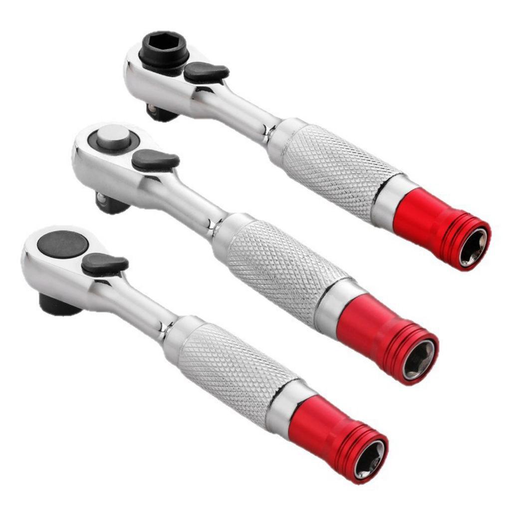 Quick Release Mini Ratchet Wrench 1/4 Inch Hex Socket Portable Hand Tool for Auto Service Center