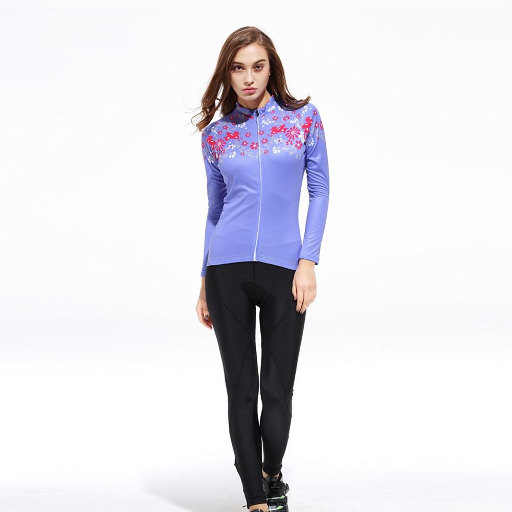 Riding Bicycle Jerseys Cycling Clothing Set Quick Dry Women Long Sleeve Bicycle Clothes Suit