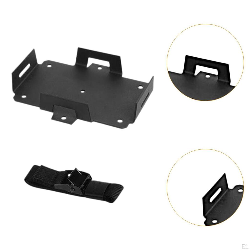 12V 6AH-15AH 6V 7AH-12AH Battery Tray with Fixed Webbing Strap 5.9x5inch Accessory Metal for Boats