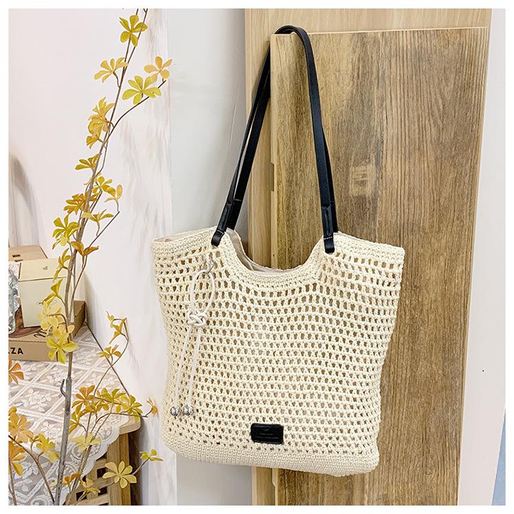 2025 spring and summer new women's bags beach holiday woven tote bags large capacity underarm shoulder bags