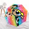 1pc Powerpuff Girls Automatic Opening/Closing Umbrella - Portable 3-Fold Design, 8-Rib Outdoor Umbrella - Ideal Gift for Fans, Travelers, Daily U