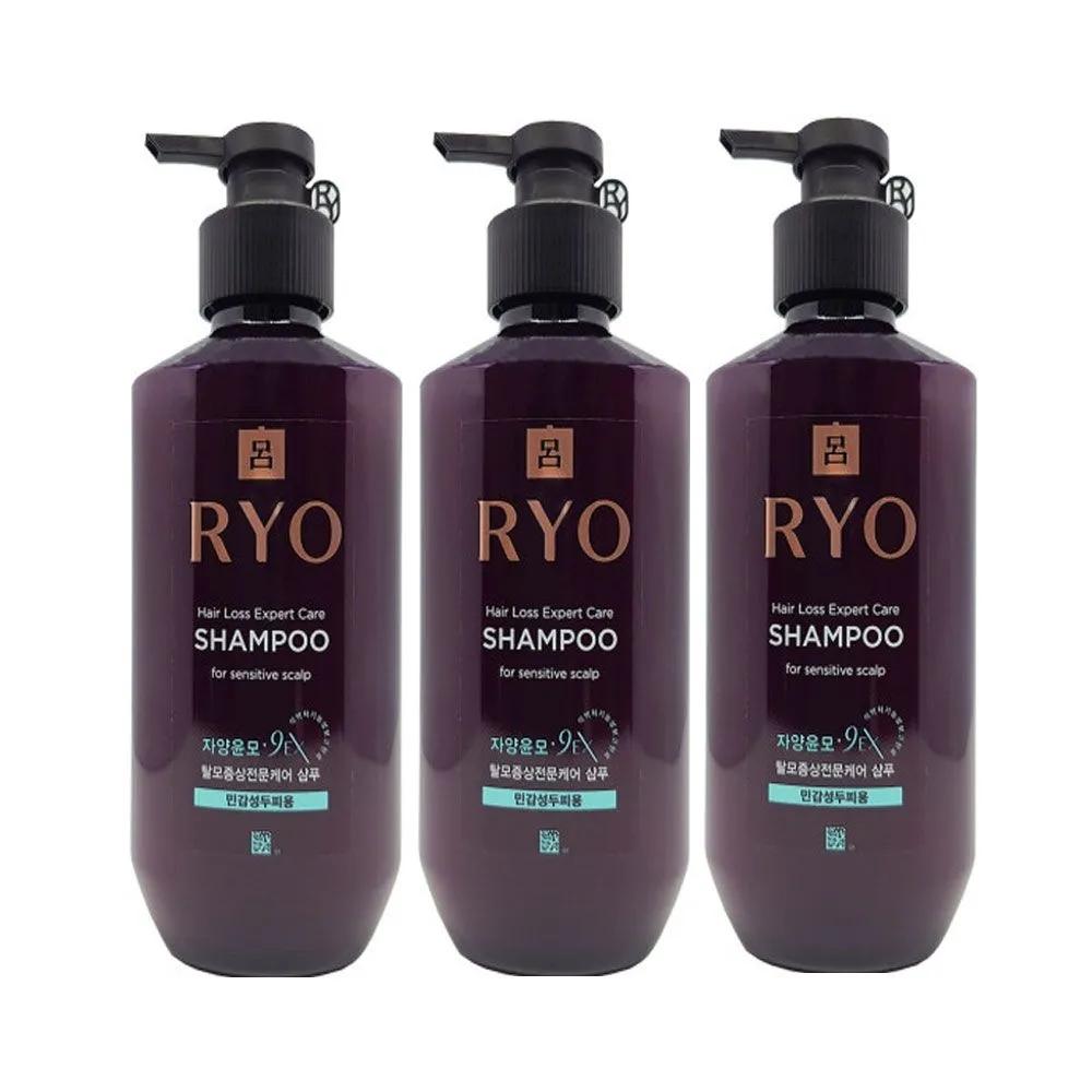 Ryo Jayang Yunmo 9EX Hair Loss Treatment Specialized Shampoo for Sensitive Skin 400ml x3