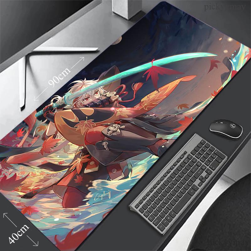 Genshin Impact Tappetino Mouse Grande Tappetini Mouse da Gaming Tappetino Tastiera Tappeto Scrivania Kaedehara Kazuha Tappetini da Scrivania Tappetino Mouse Anime Per Gamer