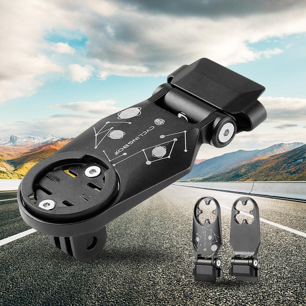 CYCLINGBOX Bike GPS Stopwatch Bracket Adjustable Code Table Frame Bracket Aluminum Alloy Centered View Cycling Accessories
