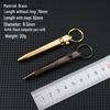 Mini Brass Keychain Pen - Portable Pocket Gel Ballpoint for Travel, Signatures, and Gifts