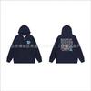 Hooded Zip-Up Sweatshirt Men Women Letter Print Loose Fit Casual Streetwear
