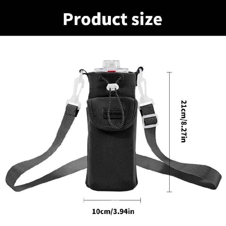 Water Bottle Transport Bag with Comfortable Crossbody Strap Protective Beverage Kettle Sleeve Outdoor Drinkware Holder