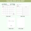 Thick Paper Desktop Calendar Portable Standing Flip Calendar English Calendar  Time Management