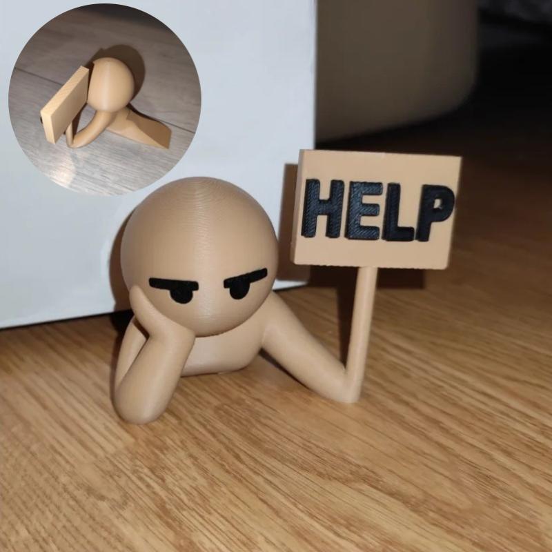 1 Pc 3D Printed Door Stop Decoration Creative Doll Door Stop Home Decoration Funny Door Stop Anti-collision Door Decoration