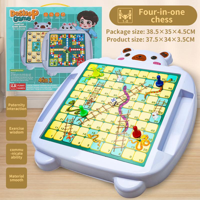 Snake Chess, Flying Chess, Beast Chess, Adventure Chess, Games, Multi-Functional Chess, Children'S Educational Toys For Primary School Students