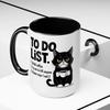 Cat To-Do List Coffee Mug Ceramic Tea Cup with Humorous Checklist