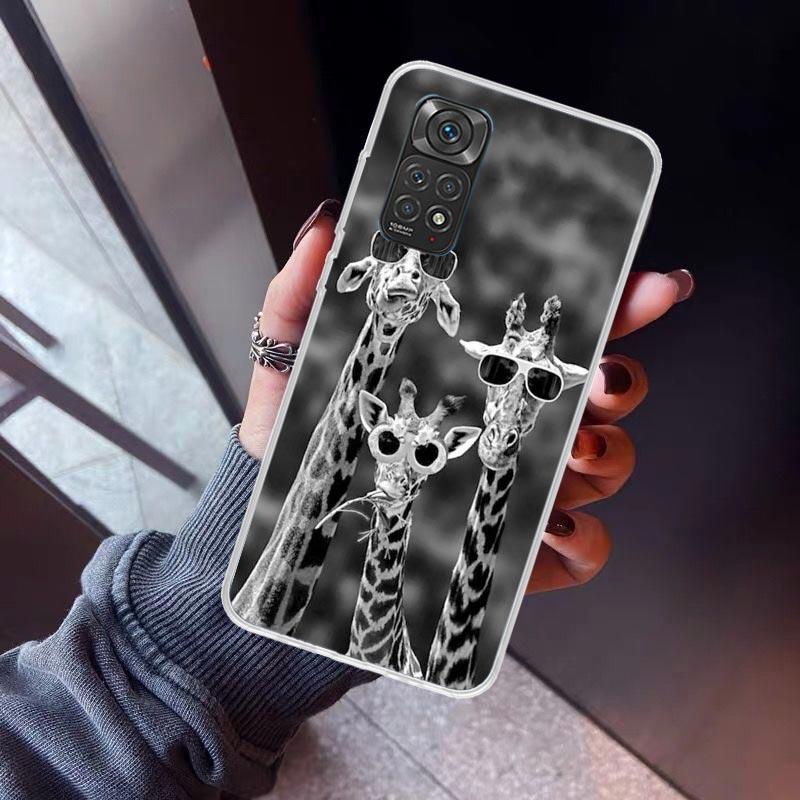 Cute Cartoon Giraffe Animal Phone Case for Xiaomi Redmi Note 15 14 14S 13 12 12S 11 Pro Plus 11E 11T 11S 10S 5G Soft Cover Funda