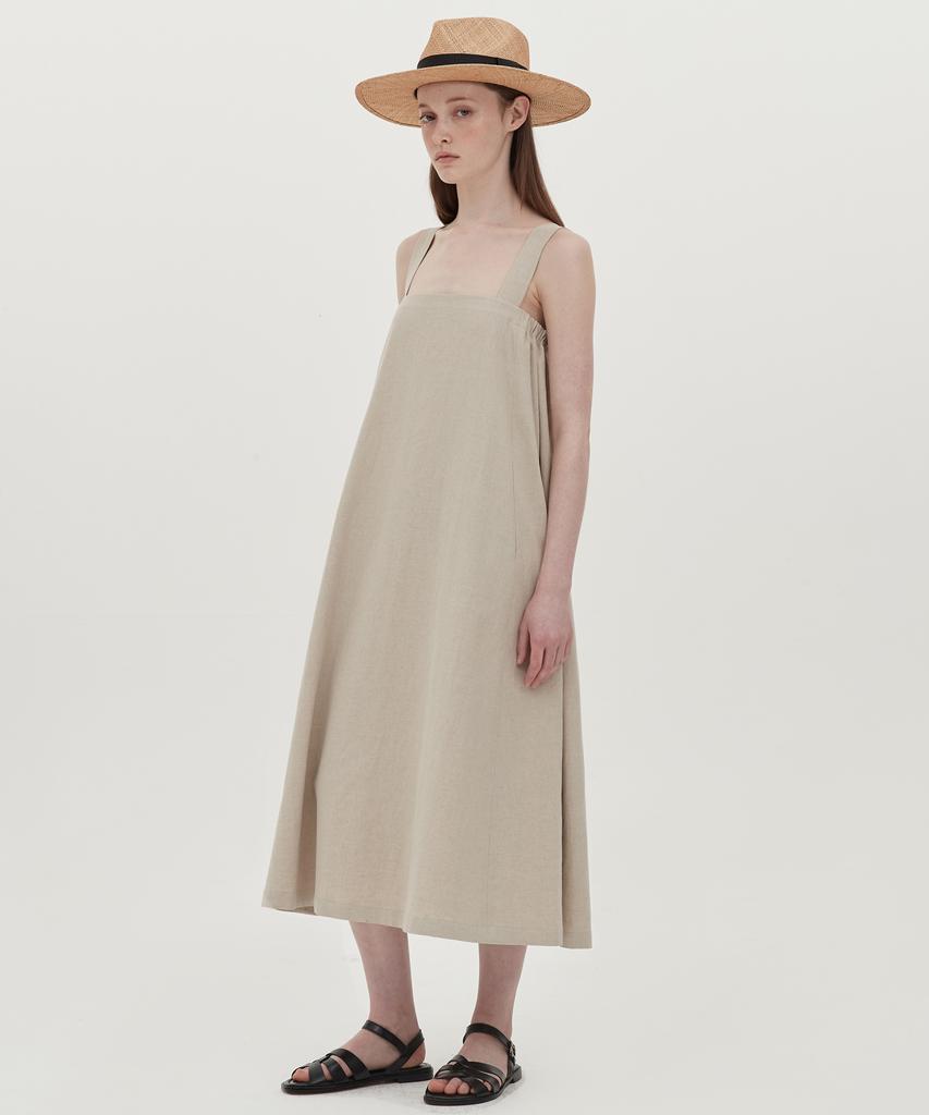 JUN BY JUN K A-Line Banding Dress_Oatmeal
