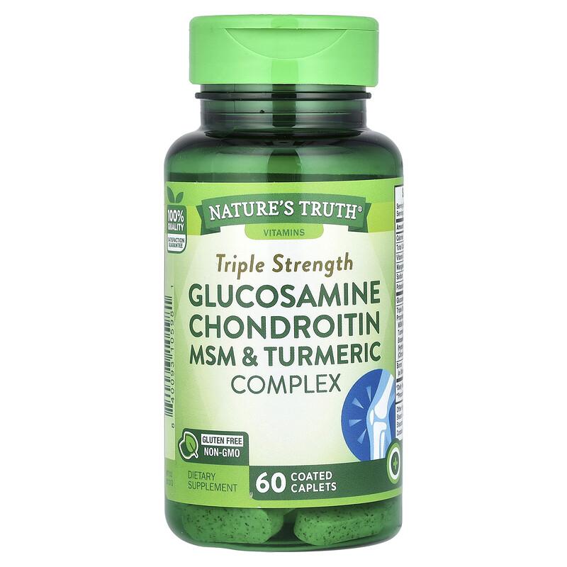 Triple Strength Glucosamine Chondroitin MSM & Turmeric Complex, 60 Coated Caplets