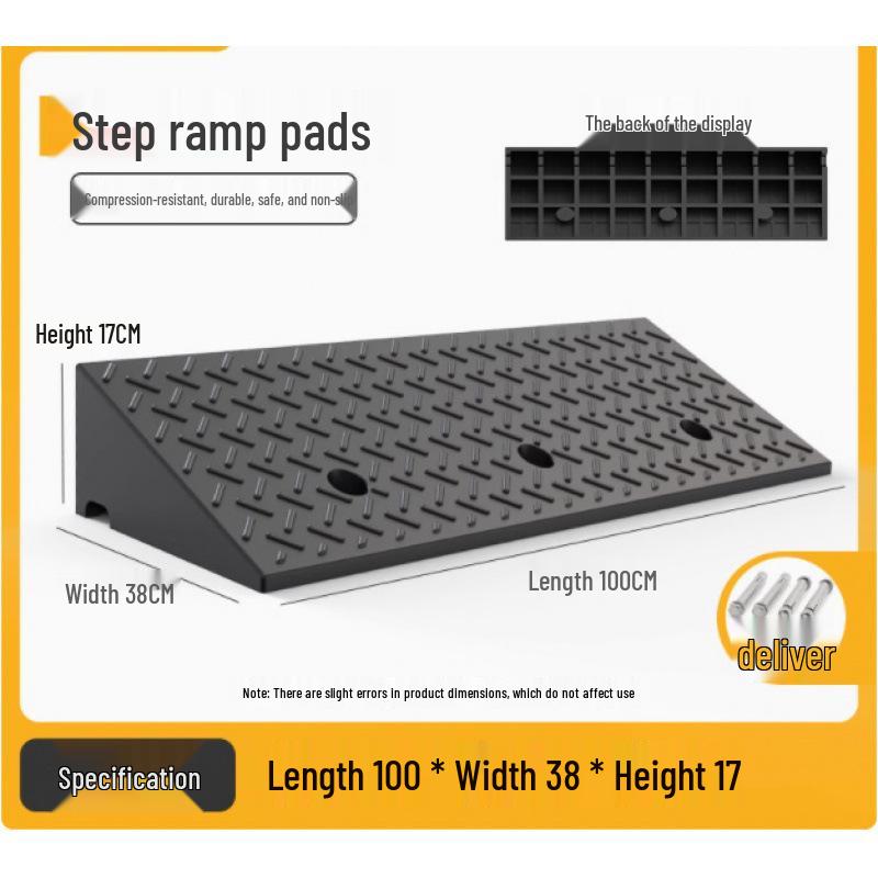 Rubber Curb & Threshold Ramp Mat for Home and Car 