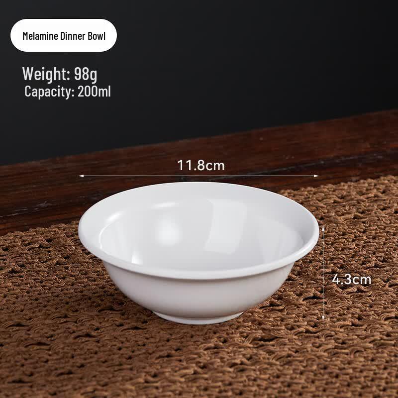 A5 Melamine Chinese Rice Bowl Set - 3 Pack