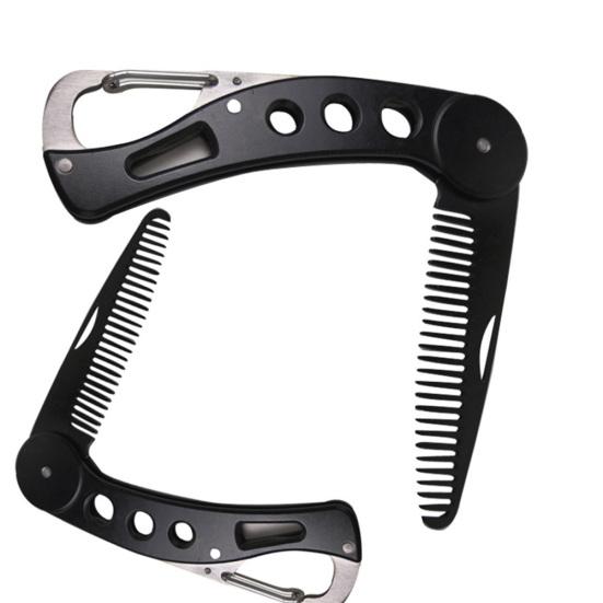 Pocket Size Stainless Steel Beard Comb Brush Shaving Men Mustache Shaping Tool