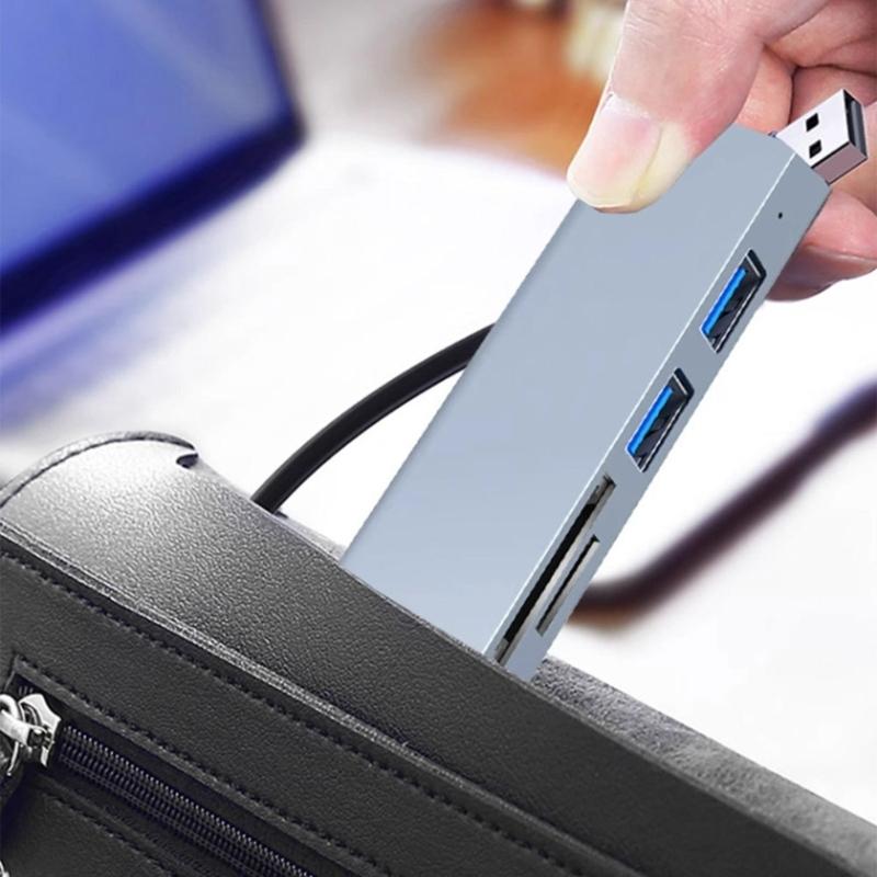 Multiports USB C Expansion Hub Featuring  Card Slot & Speed  5Gbps Data Transfer USB Docking Station for Computers