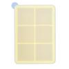 Stampo in Silicone a 6 Scomparti per Cubetti di Ghiaccio e Pappe per Bambini - Stampo di Grande Capacità per Uso Domestico