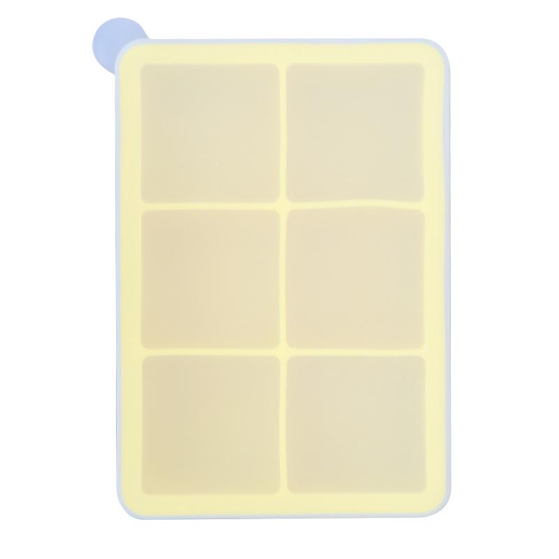 Stampo in Silicone a 6 Scomparti per Cubetti di Ghiaccio e Pappe per Bambini - Stampo di Grande Capacità per Uso Domestico