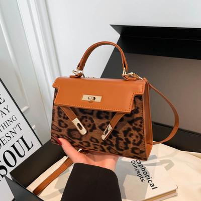 Retro-Textur Handheld Damen Tasche Herbst Neu Beliebt Leopardenmuster Achseltasche Modisch Vielseitig Einzelne Schulter Diagonale Umhängetasche