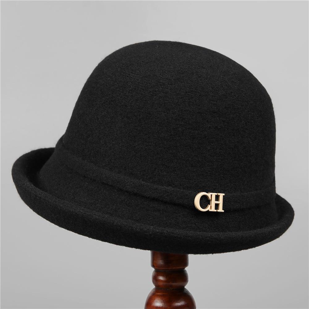 Hat Grandma Foreign Gas Bucket Hat Mother Top Hat Women Warm Cold Wool Basin Hat