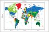 Photomural World Map Washable Fleece 315x210