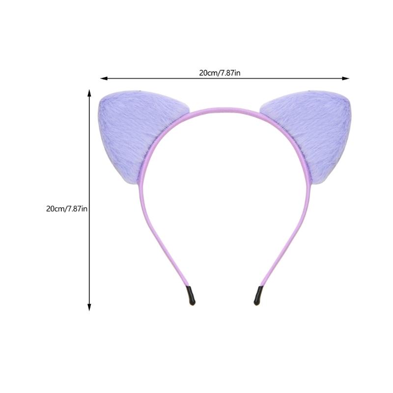 3 Piece Adjustable Plush Cloth Animal Ears Hairband Gentle Baby Toddler Headbands Headwear For Daily Use Daily Play