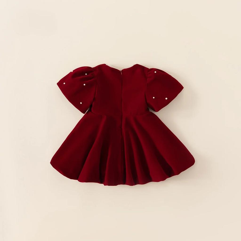 strapless open back dress Red Sequin Wrap Short Dress With Long Sleeves