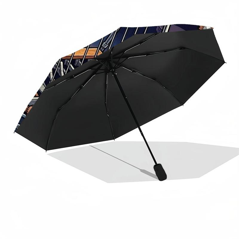 Steampunk Musical Instruments Pattern Umbrella, Portable and Foldable Design, 8 Ribs, a Casual Accessory for Halloween, Christmas, and Birthday Gifts.