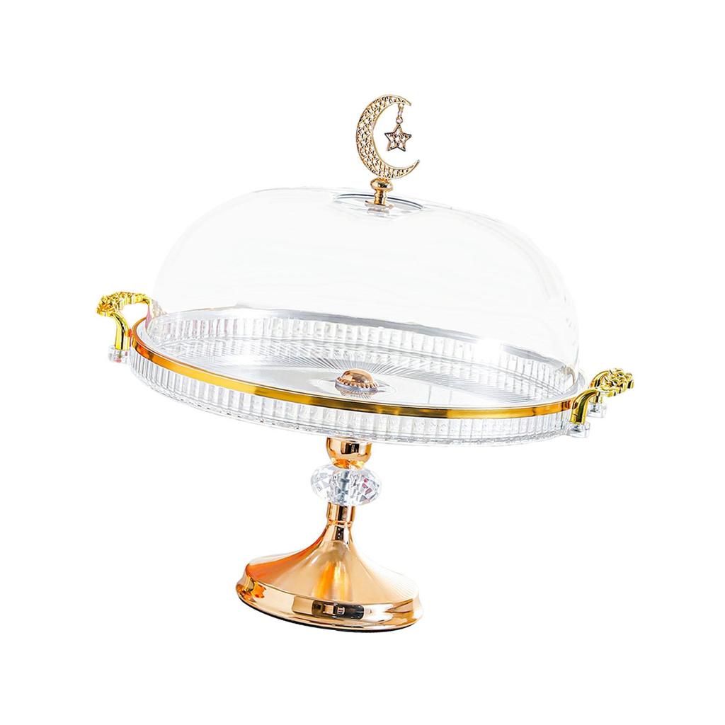 Cake Stand with Dustproof Lid Elegant Pastry Display Tray for Bakery Birthday and Christmas Celebration