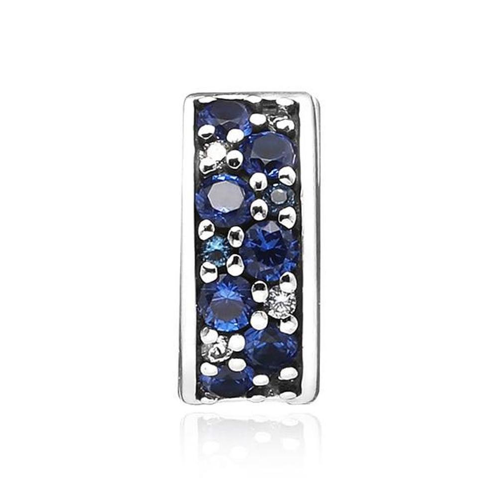 

PANDORA 791817NSBMX Fancy Blue Shining Elegance Spacer Clip Silver Charm 791817NSBMX