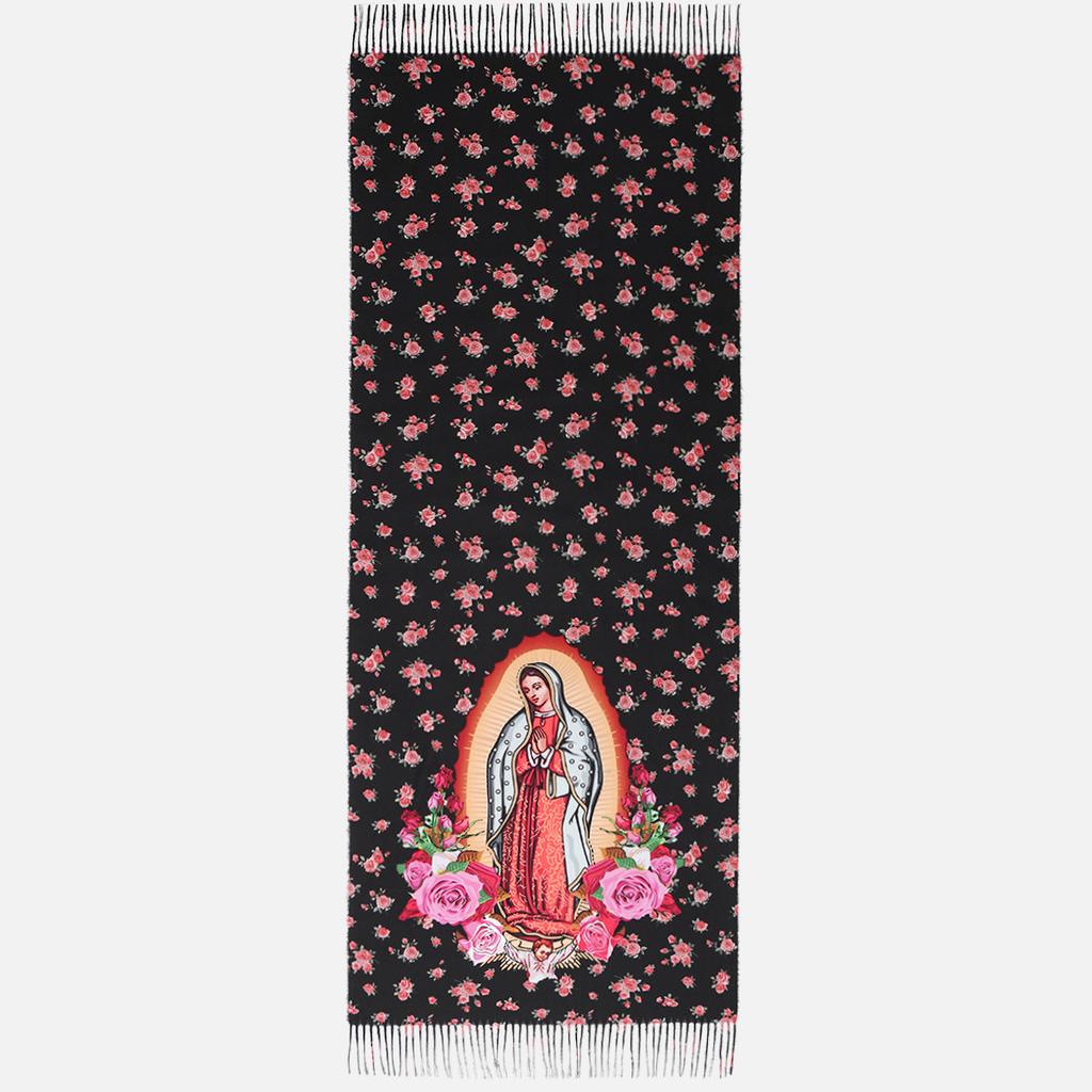 Custom Catholic Virgin Mary Tassel Scarf Women Soft Quality Cashmere Shawl Wrap Warm Throw Blanket Prayer Shawl