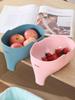 Elephant Drain Basket Multi-purpose Kitchen Storage Drain Basket Household Fruit and Vegetable Basket Plastic Drain Basket
