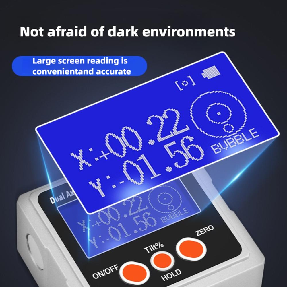 Metal Dual Axis Digital Angle Gauge Level Protractor Angle Finder Bevel Gauge Inclinometer With Backlight And Magnetic