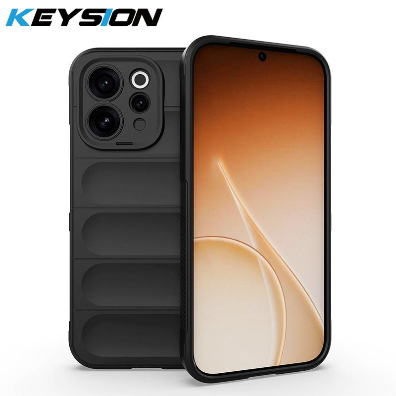 

KEYSION Ударопрочный Матовый Чехол для Телефона VIVO V70 5G Противоскользящая Мягкая Силиконовая Задняя Крышка для VIVO V70 for VIVO V70 чёрный