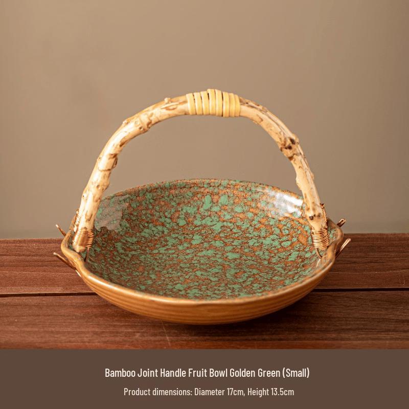 Chaxun Bamboo Handle Fruit Plate