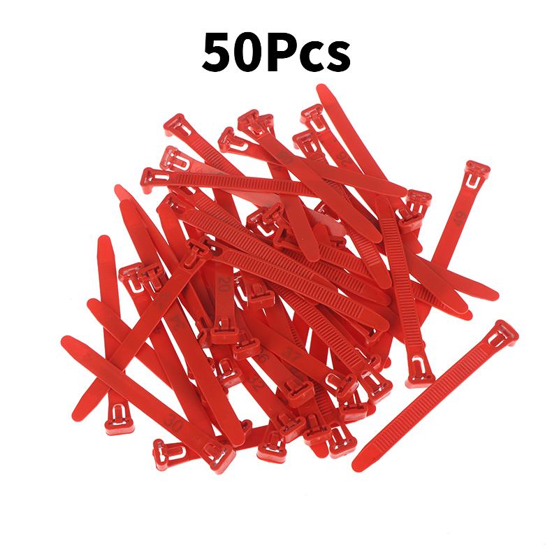 50-100Pcs Numbered Poultry Leg Bands - Colorful Plastic Chicken Leg Rings For Farm Identification