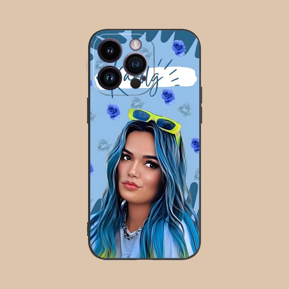 Karol G Latino Mobile Cell Phone Case for iPhone 17 16 15 14 13 12 11 X XR XS 8 7 Air Pro Max Plus Mini Colorful Cover Luxury