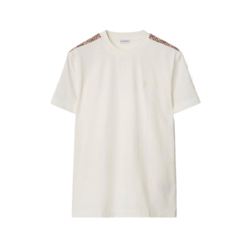 

Burberry Men s Plaid Trim Cotton T-Shirt L