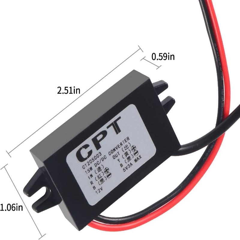 Wasserdichter 12V auf 5V Konverter DC-DC Step-Down Modul Netzteil USB-A Buchse/Typ C/Dual USB/Offene Drahtklemme