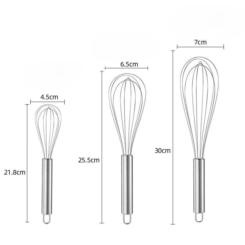 Handheld Round Handled Egg Beater, Egg Mixer, Cream Whisk, Household Baking Tool